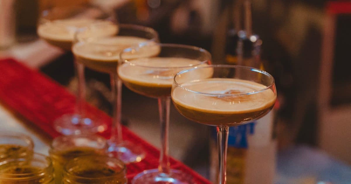 A line of cocktails ready for a Prosper Events experience